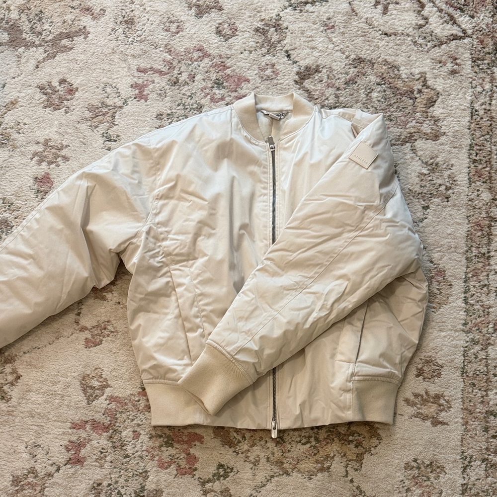 Athleta Light Beige Men's Bomber Jacket